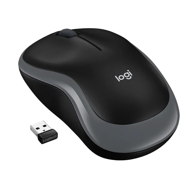 Mouse Logitech M185 Inalmbrico Negro-Gris